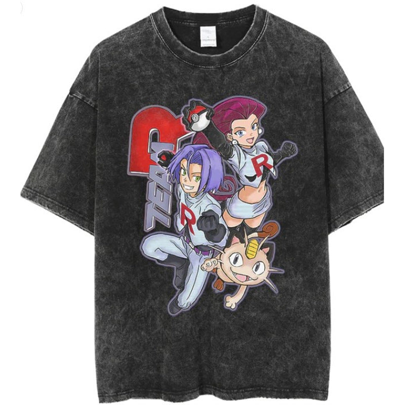 Chainsaw man - Demon Slayer Short-Sleeved Men's and Women's 220g Series