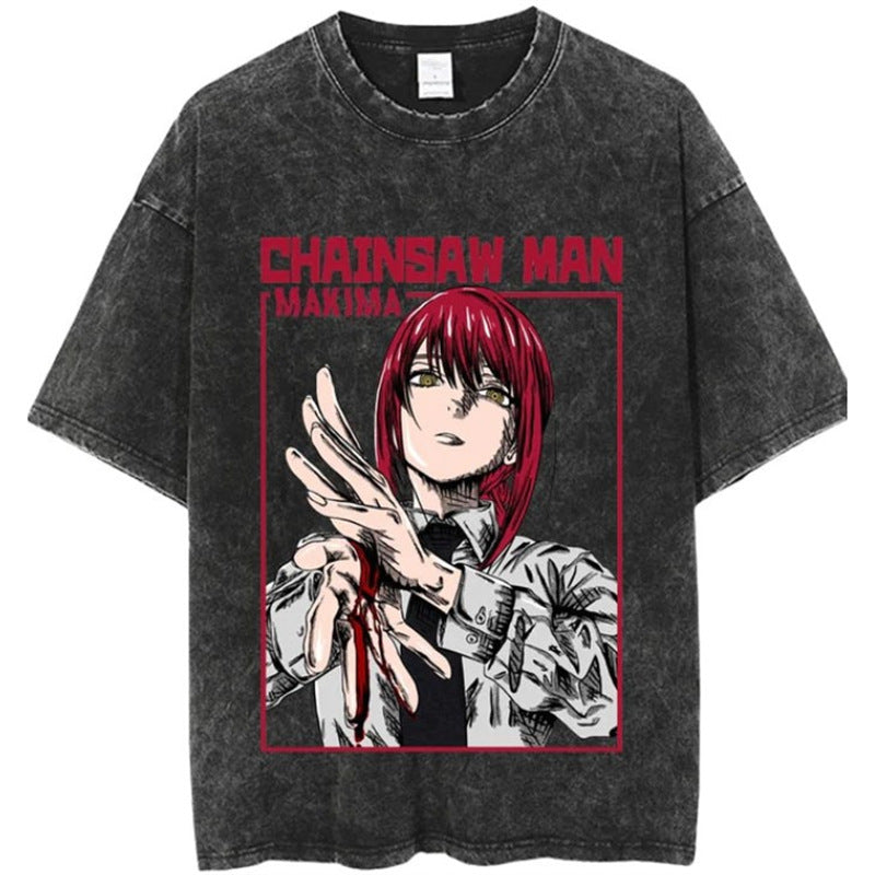 Chainsaw man - Demon Slayer Short-Sleeved Men's and Women's 220g Series